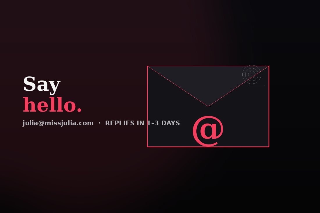 Send Miss Julia Casinos an email — julia@missjulia.com